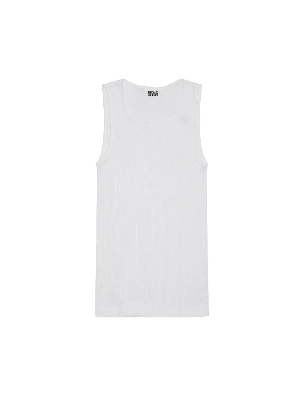 NPS Tank Top Solid Color,  White